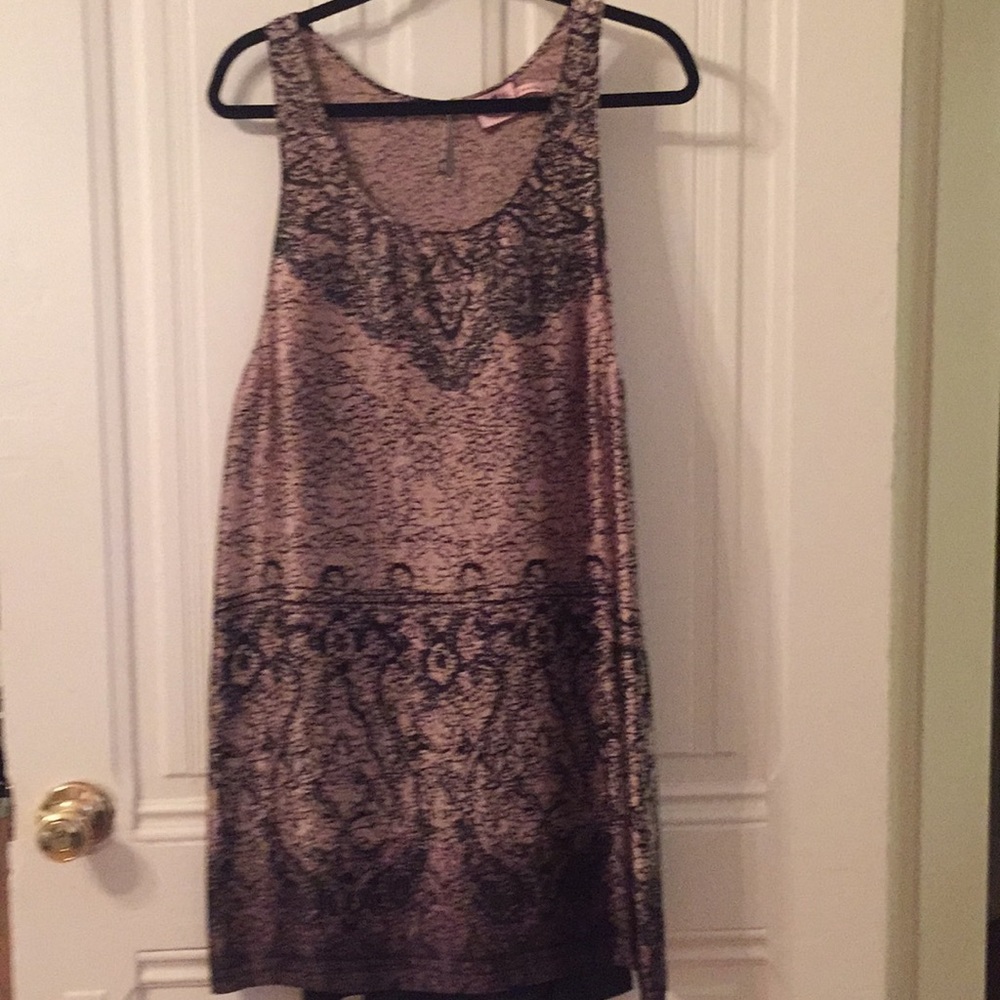 Juicy Couture gold/ black silk dress - size M